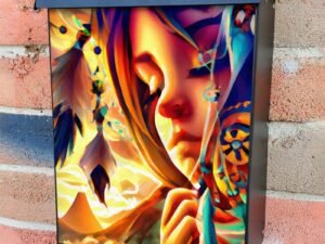 Native Dreaming Child Colonial Mailbox Cover