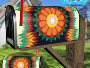 Traditional Ethnic Pattern #2 Decorative Rural Farm Mailbox Cover