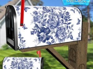 Folklore Fairytale Forest Roses Decorative Rural Farm Mailbox Cover
