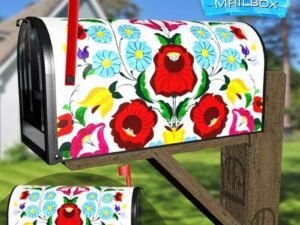 Hungarian Kalocsa Folk Design Decorative Rural Farm Mailbox Cover