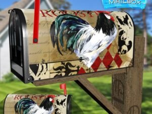 Beautiful Vintage Rooster Decorative Rural Farm Mailbox Cover