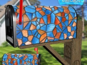 Beautiful Stained Glass Design #2 Decorative Rural Farm Mailbox Cover