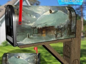 Little Cabin in the Woods Decorative Rural Farm Mailbox Cover