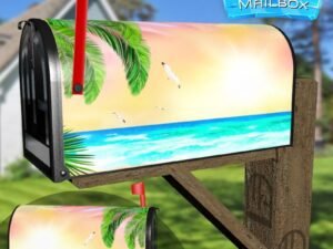 Summer Day at the Beach Decorative Rural Farm Mailbox Cover