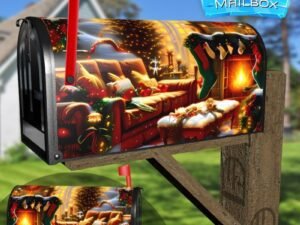 Christmas Living Room Decorative Rural Farm Mailbox Cover