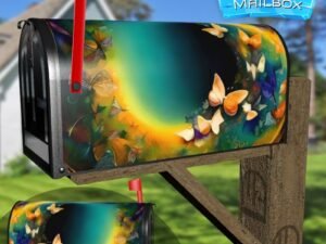 Circle of Butterflies Decorative Rural Farm Mailbox Cover