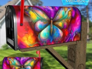 Whimsical Butterfly #2 Decorative Rural Farm Mailbox Cover