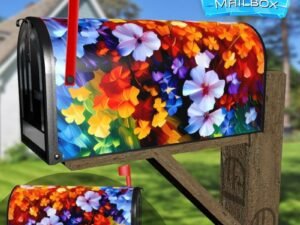 Beautiful Rainbow Daisies Decorative Rural Farm Mailbox Cover