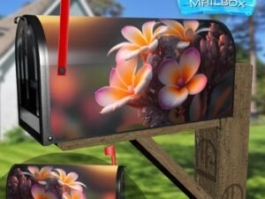 Pretty Plumeria Flowers Decorative Rural Farm Mailbox Cover
