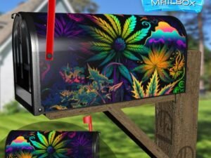 Fantasy Garden Plants Decorative Rural Farm Mailbox Cover