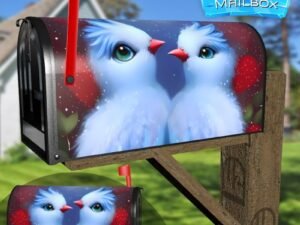 Cute Bluebird Couple Decorative Rural Farm Mailbox Cover