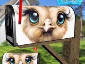Cute Ostrich Baby Decorative Rural Farm Mailbox Cover