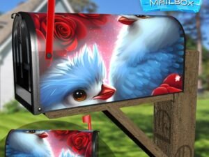 Cute Bluebird Couple #2 Decorative Rural Farm Mailbox Cover