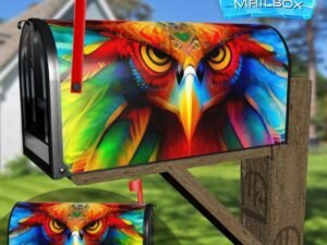Colorful Phoenix Head Decorative Rural Farm Mailbox Cover