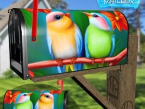 Adorable Spring Birds Decorative Rural Farm Mailbox Cover