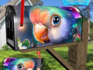 Little Parrot in the Jungle Decorative Rural Farm Mailbox Cover