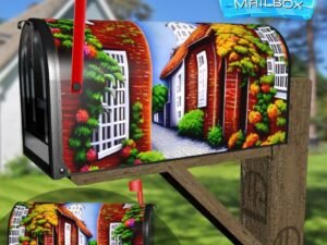 Old Mediterranean Town #1 Decorative Rural Farm Mailbox Cover