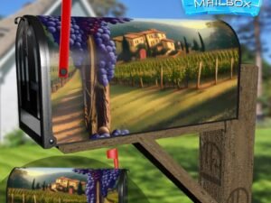 Vineyard in Tuscany Decorative Rural Farm Mailbox Cover