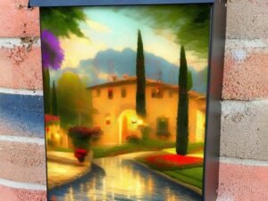 Beautiful Mediterranean Villa Colonial Mailbox Cover