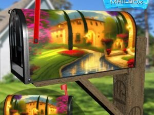 Beautiful Mediterranean Villa Decorative Rural Farm Mailbox Cover