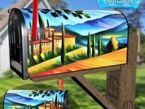 Colorful Tuscany Decorative Rural Farm Mailbox Cover