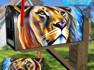 Beautiful Rainbow Lion #2 Decorative Rural Farm Mailbox Cover