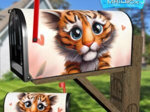 Cute Baby Tiger Decorative Rural Farm Mailbox Cover