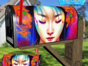 Beautiful Asian Girl Decorative Rural Farm Mailbox Cover