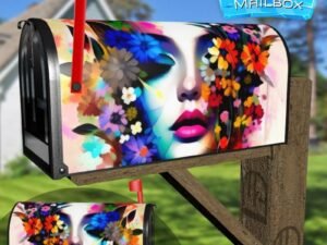 Lady of Flowers #1 Decorative Rural Farm Mailbox Cover