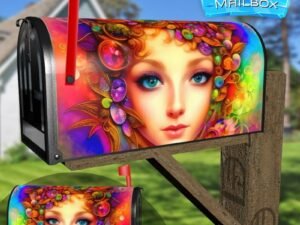 Lady of Flowers #2 Decorative Rural Farm Mailbox Cover