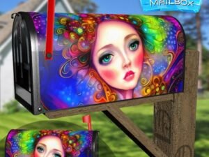 Lady of Flowers #3 Decorative Rural Farm Mailbox Cover