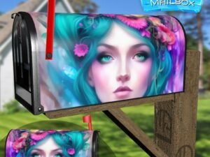 Lady of Flowers #5 Decorative Rural Farm Mailbox Cover