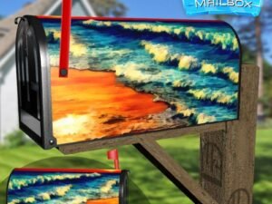 Sunset on the Beach #2 Decorative Rural Farm Mailbox Cover