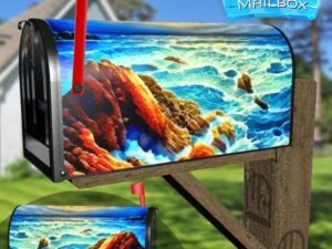 Windy Day on the Sea Decorative Rural Farm Mailbox Cover