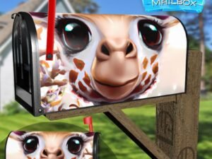 Cute Baby Giraffe Face Decorative Rural Farm Mailbox Cover