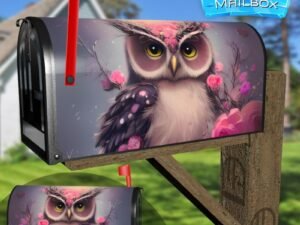 Beautiful Rose Owl Decorative Rural Farm Mailbox Cover