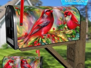 Beautiful Red Orioles #2 Decorative Rural Farm Mailbox Cover