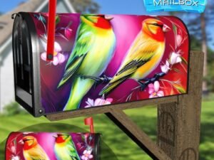 Pretty Spring Chaffinches Decorative Rural Farm Mailbox Cover