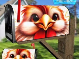 Cute Fluffy Chicken Decorative Rural Farm Mailbox Cover