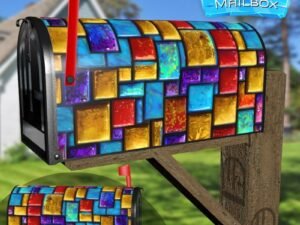 Beautiful Mosaic Pattern #1 Decorative Rural Farm Mailbox Cover