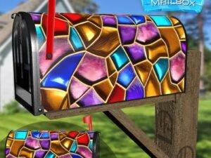 Beautiful Mosaic Pattern #2 Decorative Rural Farm Mailbox Cover