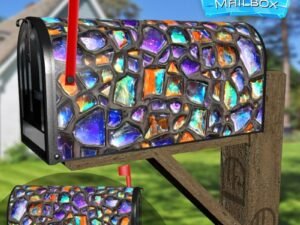 Beautiful Mosaic Pattern #3 Decorative Rural Farm Mailbox Cover