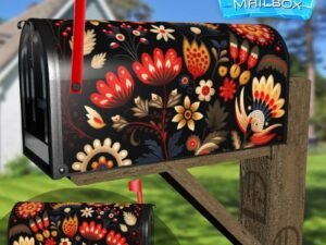 Polish Folklore Design #7 Decorative Rural Farm Mailbox Cover