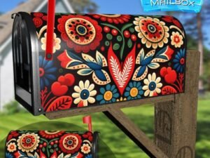 Polish Folklore Design #8 Decorative Rural Farm Mailbox Cover
