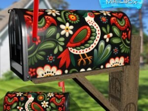 Polish Folklore Design #9 Decorative Rural Farm Mailbox Cover