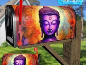Colorful Buddha Statue Decorative Rural Farm Mailbox Cover