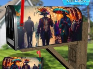 Mardi Gras Carnival #3 Decorative Rural Farm Mailbox Cover