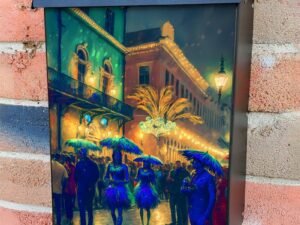 Mardi Gras Carnival #4 Colonial Mailbox Cover