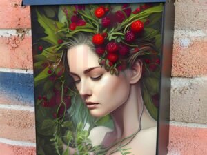 Beautiful Berry Fairy Colonial Mailbox Cover
