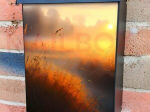 Sunrise in the Meadow Colonial Mailbox Cover